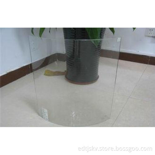 Green Curved Tempered Glass 4mm Hurricane Proof For Shop Co